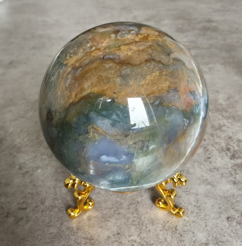 Large ocean jasper sphere - ocean,