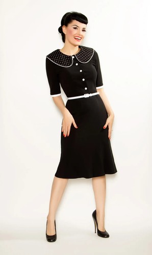 Pencil dress size polka - dress,