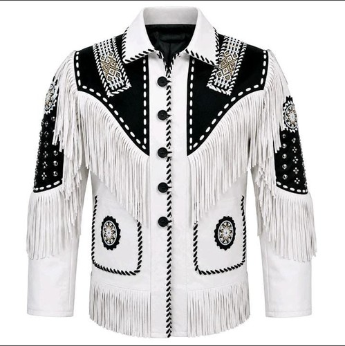 Men western fringe leather - men's,