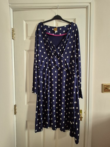 Joules monica navy blue polka - blue,