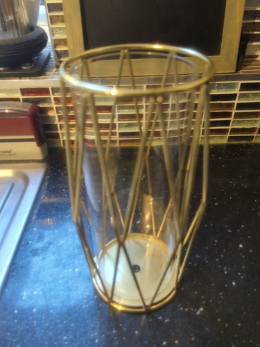 Metal geometric framed glass - metal,