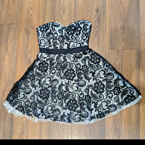Lipsy black cream strapless - black/cream,