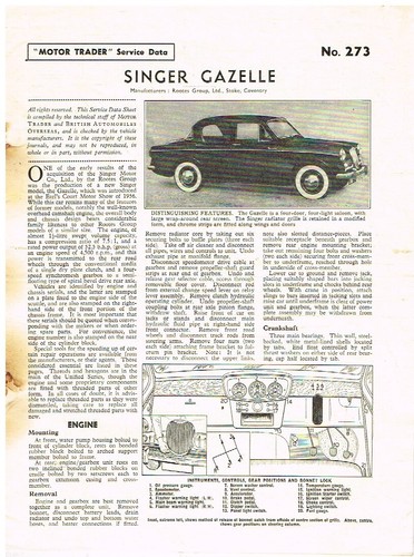 Singer gazelle series saloon - gazelle,