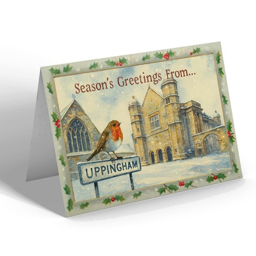 Christmas card uppingham - card,