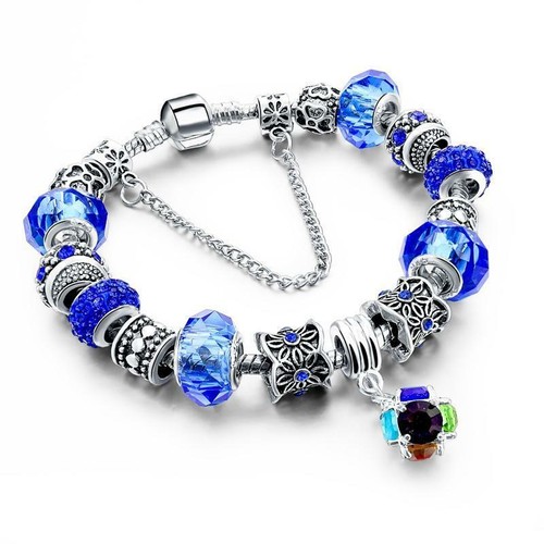 18k white gold plated - 18k, crystal