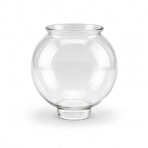 Clear glass globe gas shade - glass,