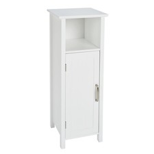 Bathroom Storage Unit White Tongue Groove Single Cupboard with Shelf  Door