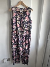 LAURA ASHLEY LOVELY VTG FLORAL JUMPSUIT PLAYSUIT ROMPER MEDIUM COTTAGE CORE
