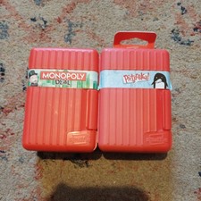 Shuffle Travel Games in Red Hard Cases Monopoly Deal & Pictureka Christmas Xmas 