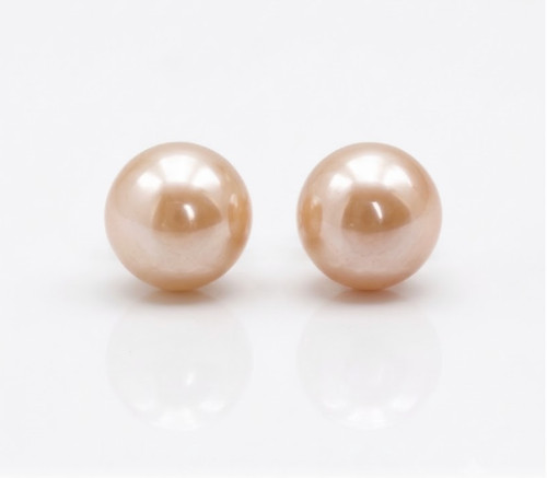 8mm real pearl earrings - 8mm,
