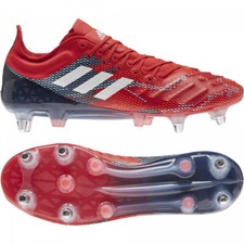 Adidas Predator XP SG Terrain Bold Rugby Boots Shoe Unisex Red FZ3834 New - UK 4