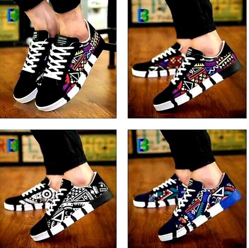 Graffiti lace sneakers 3 - lace-up,