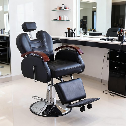 Salon barber chair - chair, hydraulic