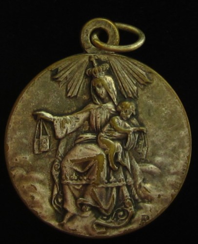 Vintage mary medal - vintage, holy