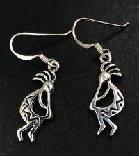 Kokopelli drop earrings, solid