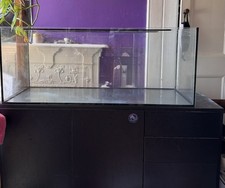 Aquarium Fish Tank and Cabinet with accessories and decor