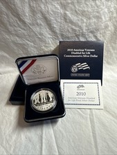 United States 2010 American Disabled Veterans 1oz Silver $1 Dollar Coin Cased