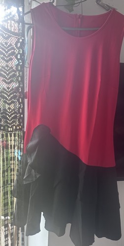 Black red dress with - black,