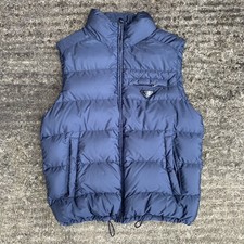 Prada Milano Men's Down Feather Insulated Puffer Gilet Jacket, Full Zip, Size 50