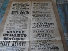 1841 Antique Theatre Royal Covent Garden Double Playbill Midsummer Night's Dream