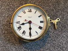 Vintage Brass Smiths Astral  Bulkhead Mechanical Clock Vintage Ships