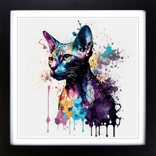 Sphynx Cat Splatter Art No.1