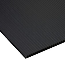 Correx Corrugated Plastic Sheets 3 sheets Black 2mm - For Pet Cage & Hutch Floor