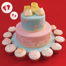 2x Newborn Baby Feet Icing