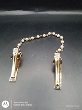 Gold Tone Imitation Pearls Sweater Clips