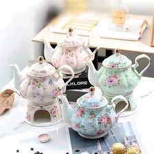 English garden ceramic teapot - garden,