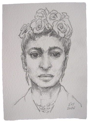 Frida kahlo framed original - frida,