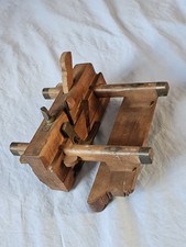 Old Antique Wooden BEECH BRASS