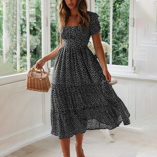 Women floral boho - women, midi