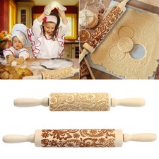 Embossed Rolling Pin Wooden