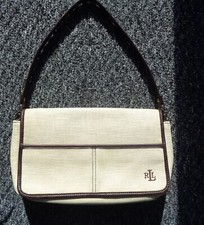Ralph Lauren: Vintage Cream/Brown Handbag