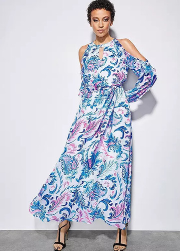 Maxi dress ivory metallic - maxi,