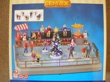 Lemax Christmas Outdoor Skating Rink"Sights and Sounds"As New Condition" !!