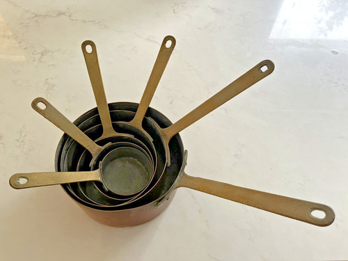 Vintage copper pan set - set, x