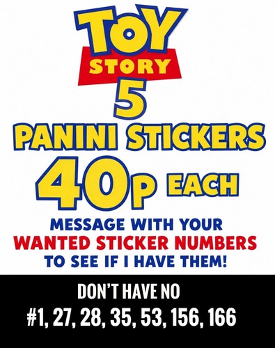 Toy story panini sticker - toy,