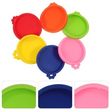 6 Pcs Pet Food Lids Silicone