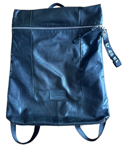Diesel black genuine - black, leather