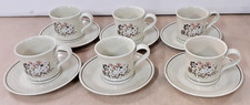 Royal Doulton Lambethware Bredon Hill Teacups & Saucer Set X6 Charity Sale