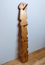 Vintage Coat Hooks Rack Mugs Hat  Stand Wooden Rustic Handmade MCM Naive Country