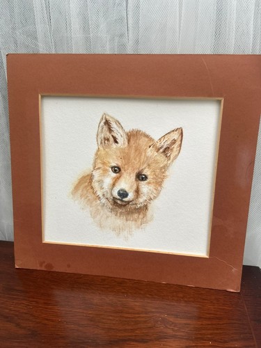 Realism fox head water colour - fox,