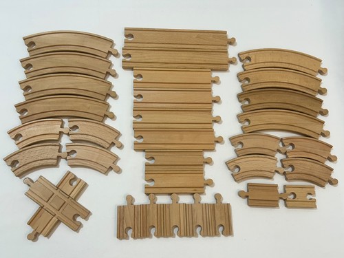 Wooden train track set x32 - train,