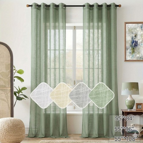 Pair line look curtains - look, semi
