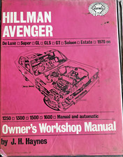 Workshop Manual for Hillman Avenger DeLux, Super, GL, GLS, GT, Saloon, Estate 19