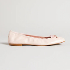 Ted Baker Light Pink Leather Ballerina Pumps Flat Shoes Comfortable Size 4 37