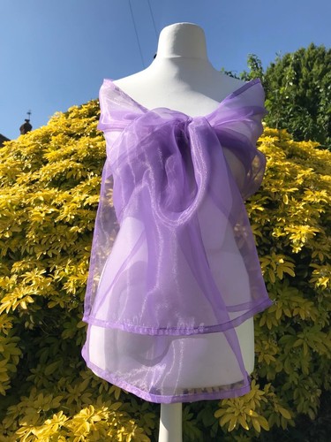 Lavender organza shawl - organza,