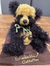 Charlie Bears Very Rare ZAC Panda Bear House Isabelle Limited Edition Mohair Tag